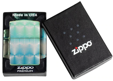 Zippo Lighter - Teal Pattern Zippo Zippo   