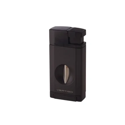 Vertigo Saber Double Flame Torch Lighter w/Fold Out V Cutter Lighter Vertigo Black  