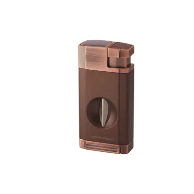 Vertigo Saber Double Flame Torch Lighter w/Fold Out V Cutter Lighter Vertigo Copper  