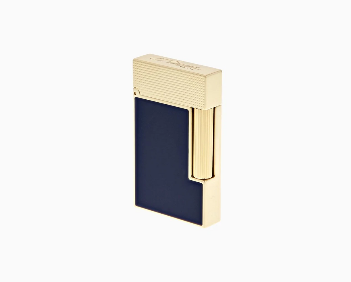 S.T. Dupont Ligne 2 The Perfect Ping Lighter S.T. Dupont Microdiamond Head Blue Laquer/Gold  
