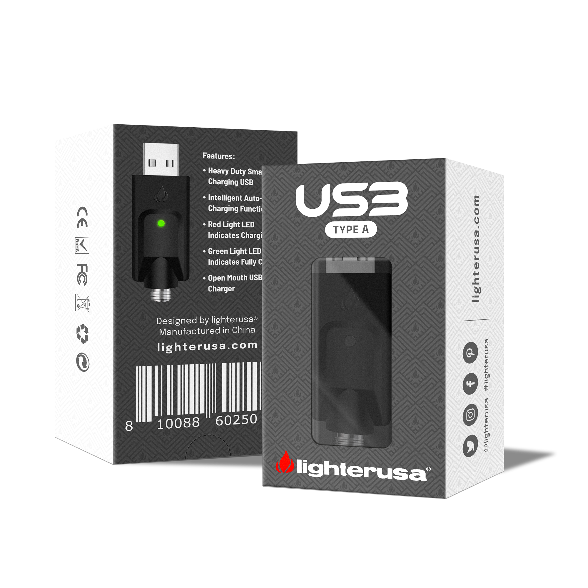 Lighter USA 510 Compatible Type A USB Charger