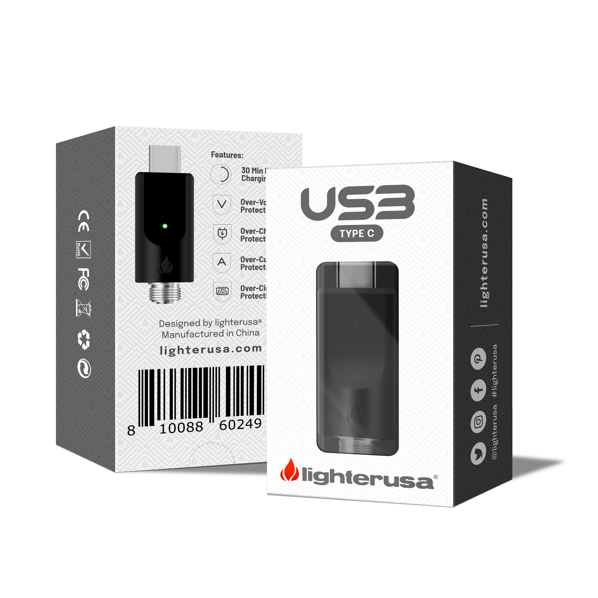 Lighter USA 510 Compatible Type C USB Charger