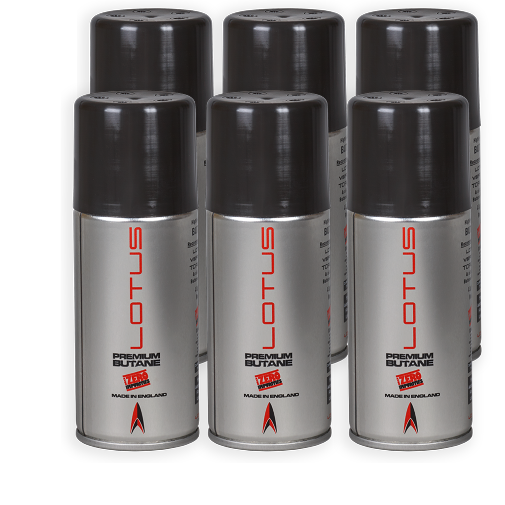 Lotus Premium Butane Gas Lighter Lotus 150mL 6 Pack 