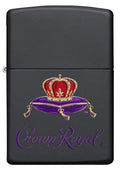 Zippo Lighter - Crowned Crown Royal Black Matte Zippo Zippo   