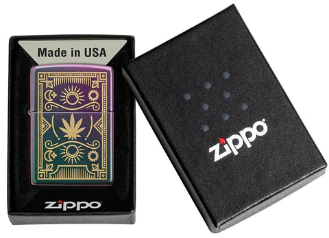 Zippo Lighter - Iridescent Cannabis Zippo Zippo   