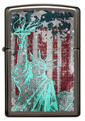 Zippo Lighter - Statue Of Liberty Black Ice Zippo Zippo   