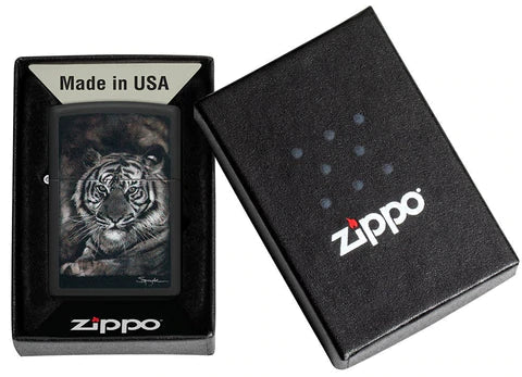 Zippo Lighter - Spazuk Tiger Fire Painting Zippo Zippo   