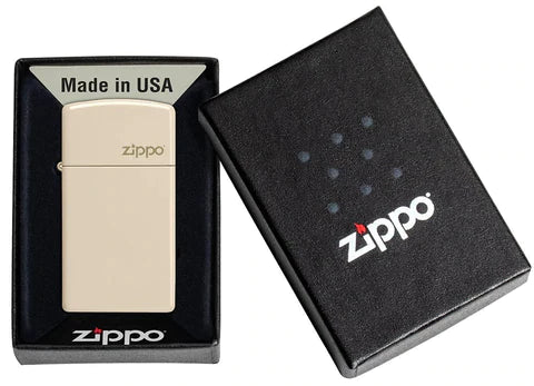 Zippo Lighter - Slim Flat Sand w/ Zippo Logo Zippo Zippo   
