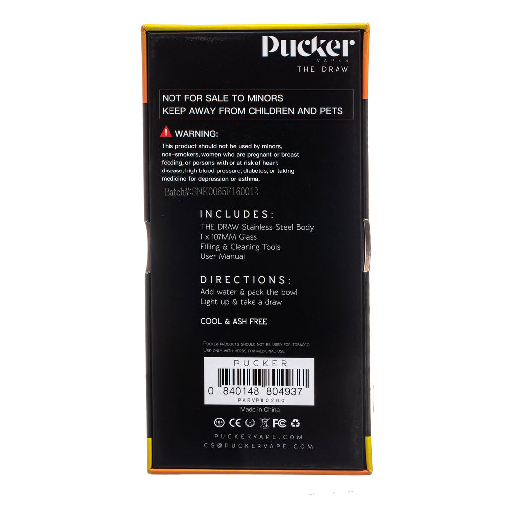Pucker The Draw - Pipe Cannabis Accessories Pucker   