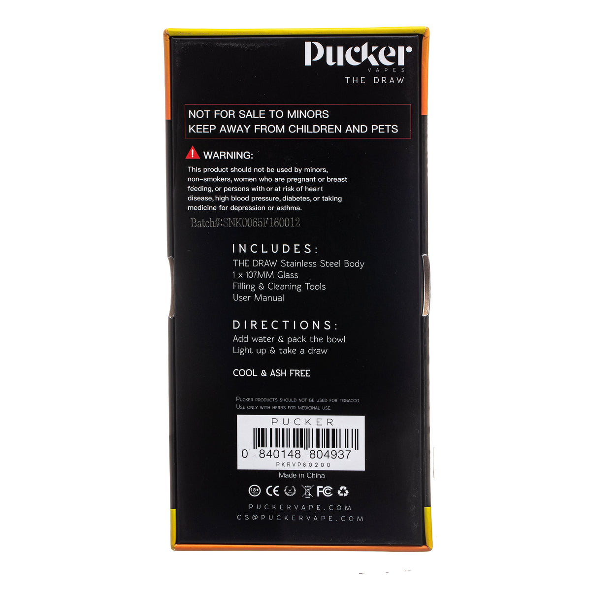 Pucker The Draw - Pipe Cannabis Accessories Pucker   