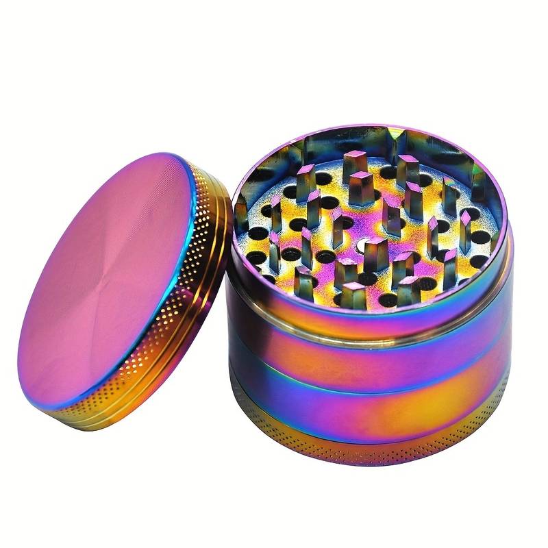 2" 4-Piece Magnetized Herbal Grinder - Rainbow