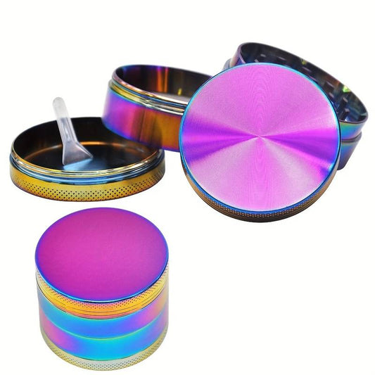 2" 4-Piece Magnetized Herbal Grinder - Rainbow