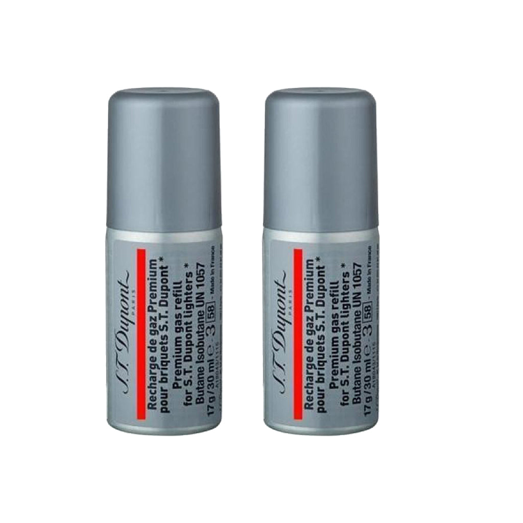 S.T. Dupont Premium Butane 30mL - Red Lighter S.T. Dupont 2 Pack  