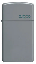 Zippo Lighter - Slim Flat Grey w/ Zippo Logo Zippo Zippo   
