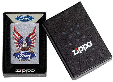 Zippo Lighter - Ford w/ Bald Eagle Zippo Zippo   