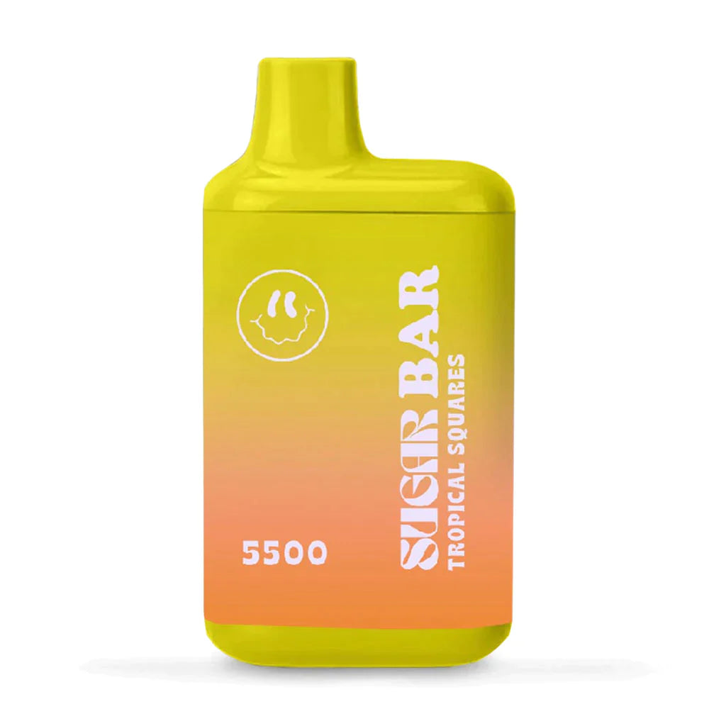 Sugar Bar 5500 Puff Disposable Vape Vape Juice Lighter USA Tropical Squares  