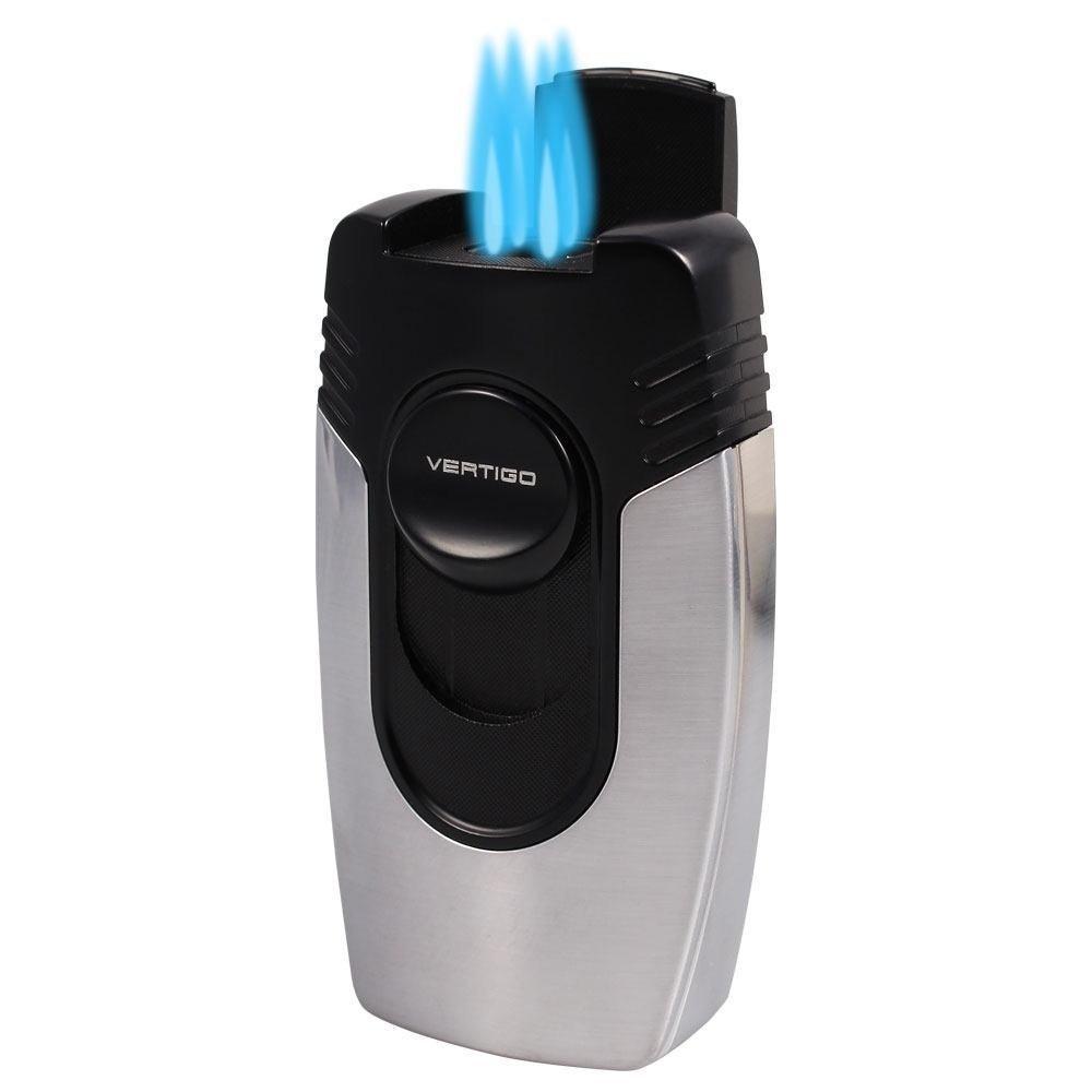 Vertigo Goliath (Big Buddha) Quad Flame Table Lighter Lighter Vertigo Chrome  