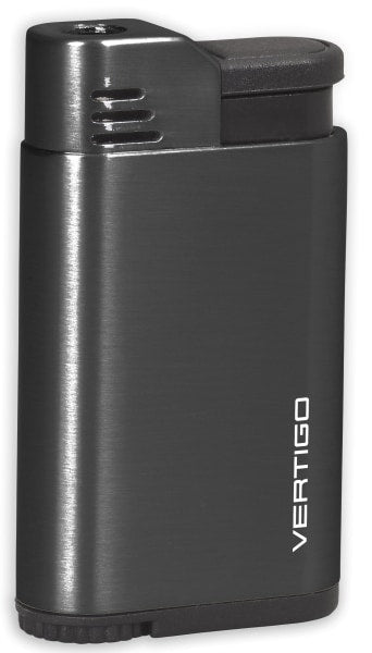 Vertigo Attache Single Jet Flame Lighter Lighter Vertigo Brushed Gunmetal  