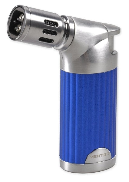 Vertigo Champ Quad Torch Table Lighter Lighter Vertigo Blue Pearl & Gunmetal Satin  