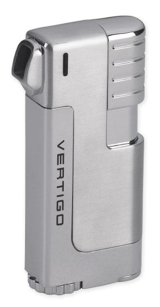Vertigo Governor Pipe Soft Flame Lighter Lighter Vertigo Polished Silver & Brushed Silver  