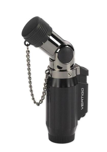 Vertigo Intimidator Quadruple Torch Lighter Lighter Vertigo Black Matte & Gunmetal  