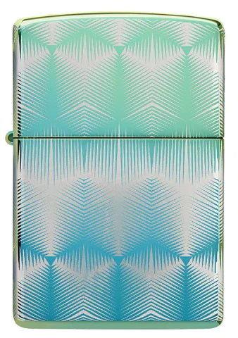 Zippo Lighter - Teal Pattern Zippo Zippo   