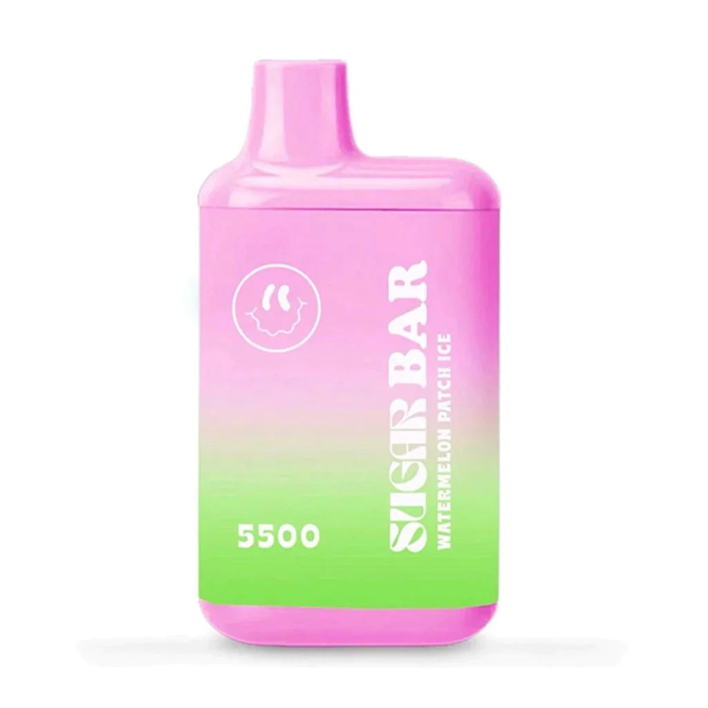 Sugar Bar 5500 Puff Disposable Vape Vape Juice Lighter USA Watermelon Patch Ice  