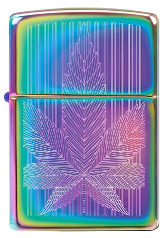 Zippo Lighter - Multi Color Cannabis Zippo Zippo   