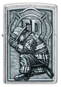 Zippo Lighter - Kneeling Firefighter Zippo Zippo   
