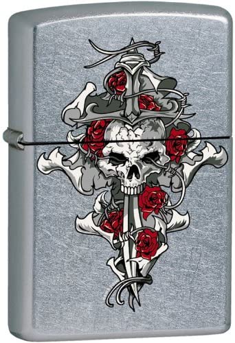 Zippo Lighter - Skull Rose Dagger Zippo Zippo   