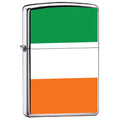 Zippo Lighter - Flag of Ireland High Polish Chrome Zippo Zippo   