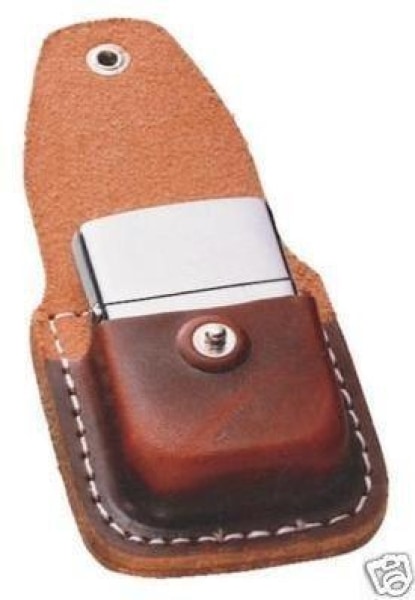 Zippo Brown Lighter Pouch with Clip Zippo Zippo   