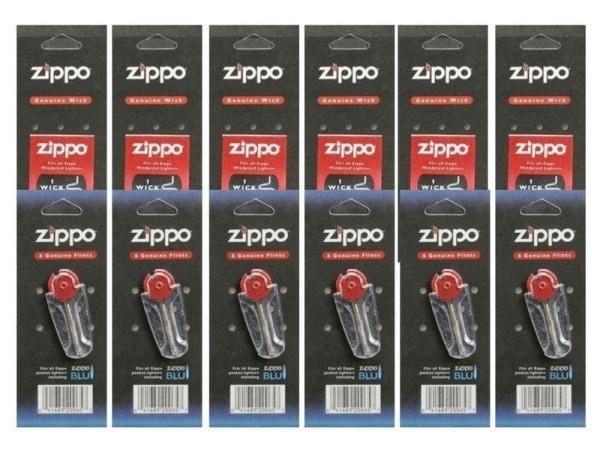 Zippo Genuine Flints & Wicks Variety Packs Zippo Zippo 6 Pack  