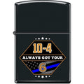 Zippo Lighter - Always Got Your 6 Black Matte Zippo Zippo   