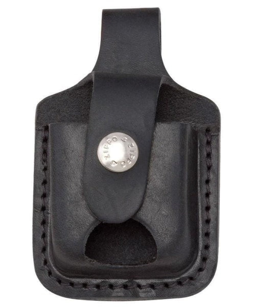 Zippo Lighter Black Leather Pouch with Loop and Thumb Notch Zippo Zippo   