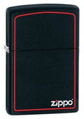 Zippo Lighter - Classic Black w/ Red Boarder Zippo Zippo   