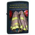 Zippo Lighter - Few Become Firefighters Black Matte Zippo Zippo   