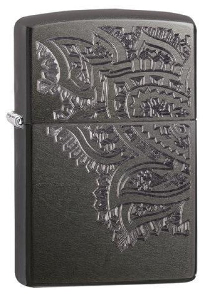 Zippo Lighter - Iced Paisley Gray Dusk Zippo Zippo   