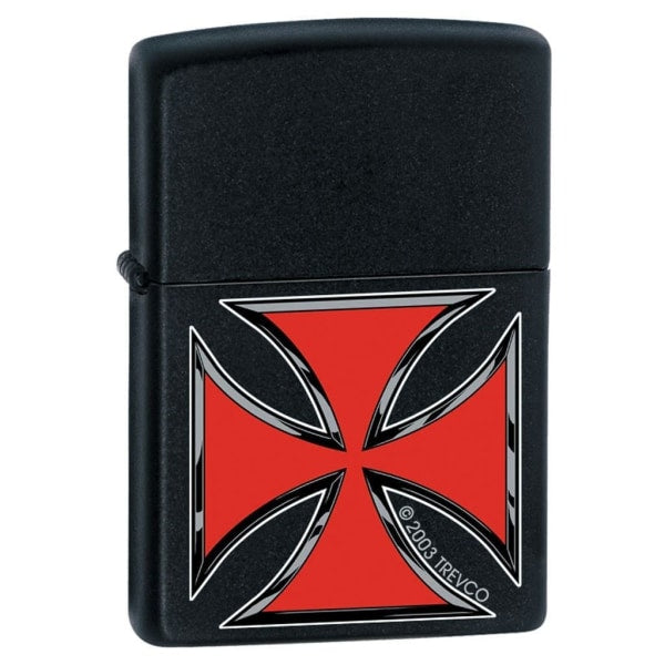 Zippo Lighter - Iron Cross Black Matte Zippo Zippo   