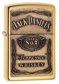 Zippo Lighter - Jack Daniel's Emblem High Polish Brass Zippo Zippo   