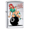 Zippo Lighter - Lady Luck High Polish Chrome Zippo Zippo   