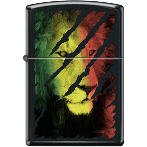 Zippo Lighter - Lion Head Black Matte Zippo Zippo   