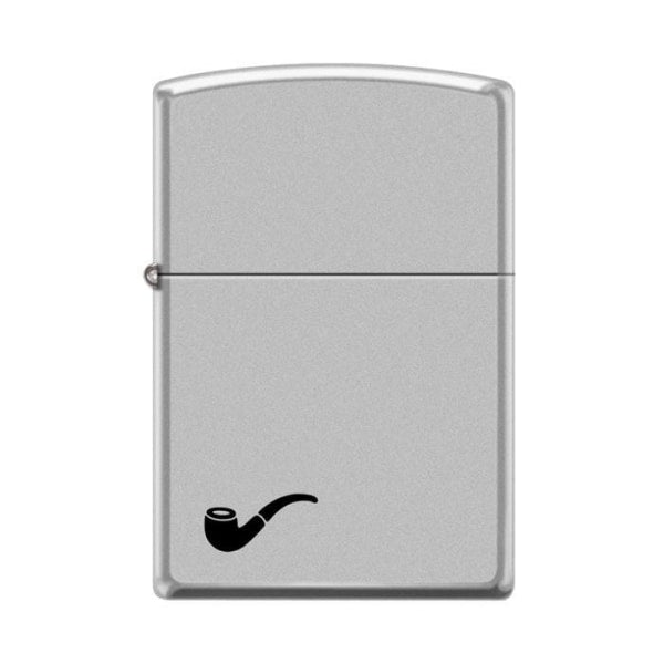 Zippo Lighter - Pipe Lighter Satin Chrome Zippo Zippo   