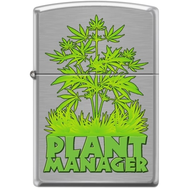Zippo Lighter - Plant Manager Brushed Chrome Zippo Zippo   