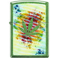Zippo Lighter - Pot Leaf Meadow Finish Zippo Zippo   
