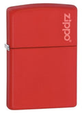 Zippo Lighter - Red Matte with Zippo Logo Zippo Zippo   