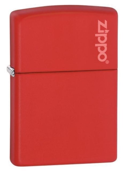 Zippo Lighter - Red Matte with Zippo Logo Zippo Zippo   