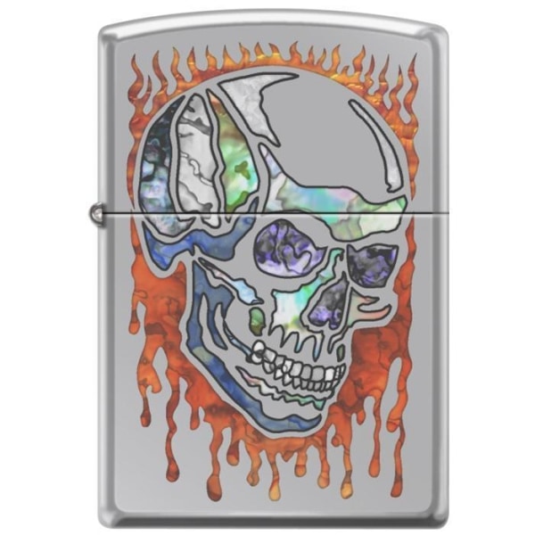 Zippo Lighter - Skull Fusion High Polish Chrome Zippo Zippo   