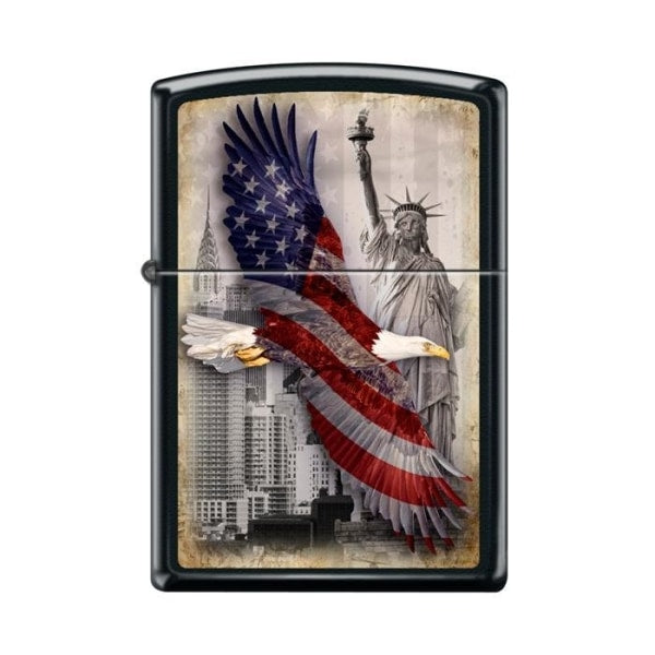Zippo Lighter - Soaring Eagle And Statue Of Liberty Zippo Zippo   