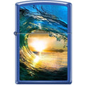Zippo Lighter - Sunset In Wave Blue Matte Zippo Zippo   